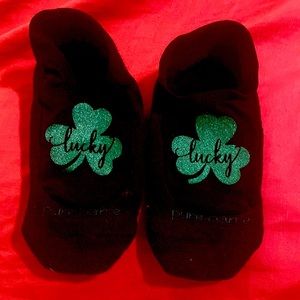 Pure barre lucky grip socks gently used new like condition S/M